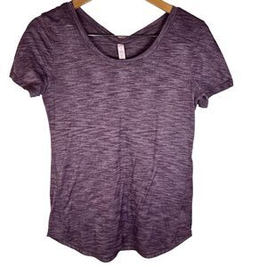 lululemon athletica Heathered Purple Short Sleeve Tee